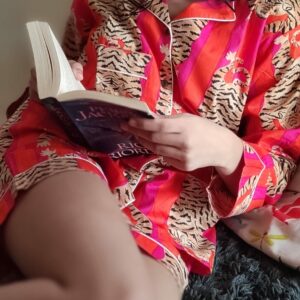 Pink&Orange Cotton Tiger Print Shorts Pyjama Set