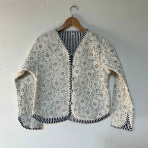 Leafora Reversible Cotton Quilted Jacket