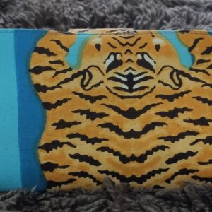 Turquoise Blue Tiger Cotton Padded Eyewear Case